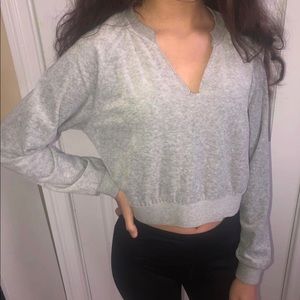 A gray top